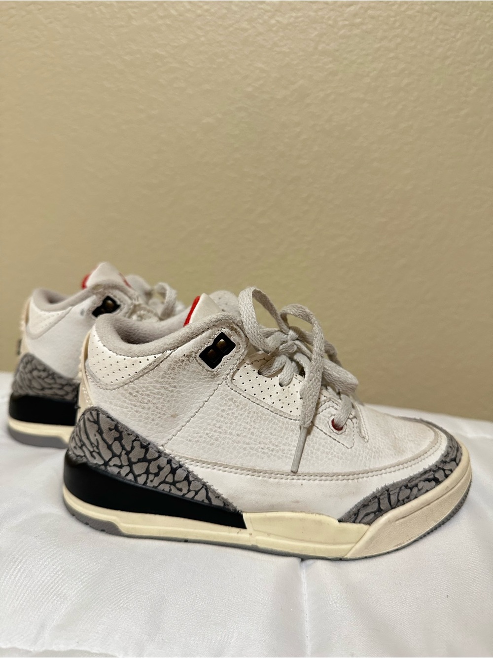 Jordan Nike Kids' White and Gray Retro Basketball Sneakers